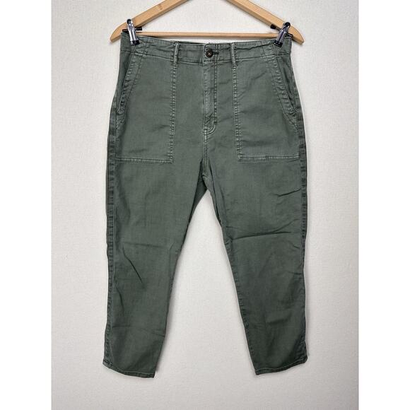 Pistola Women's Straight Leg Capri Pant SZ 33 Stretch Army Green Utility Grunge - Picture 1 of 13